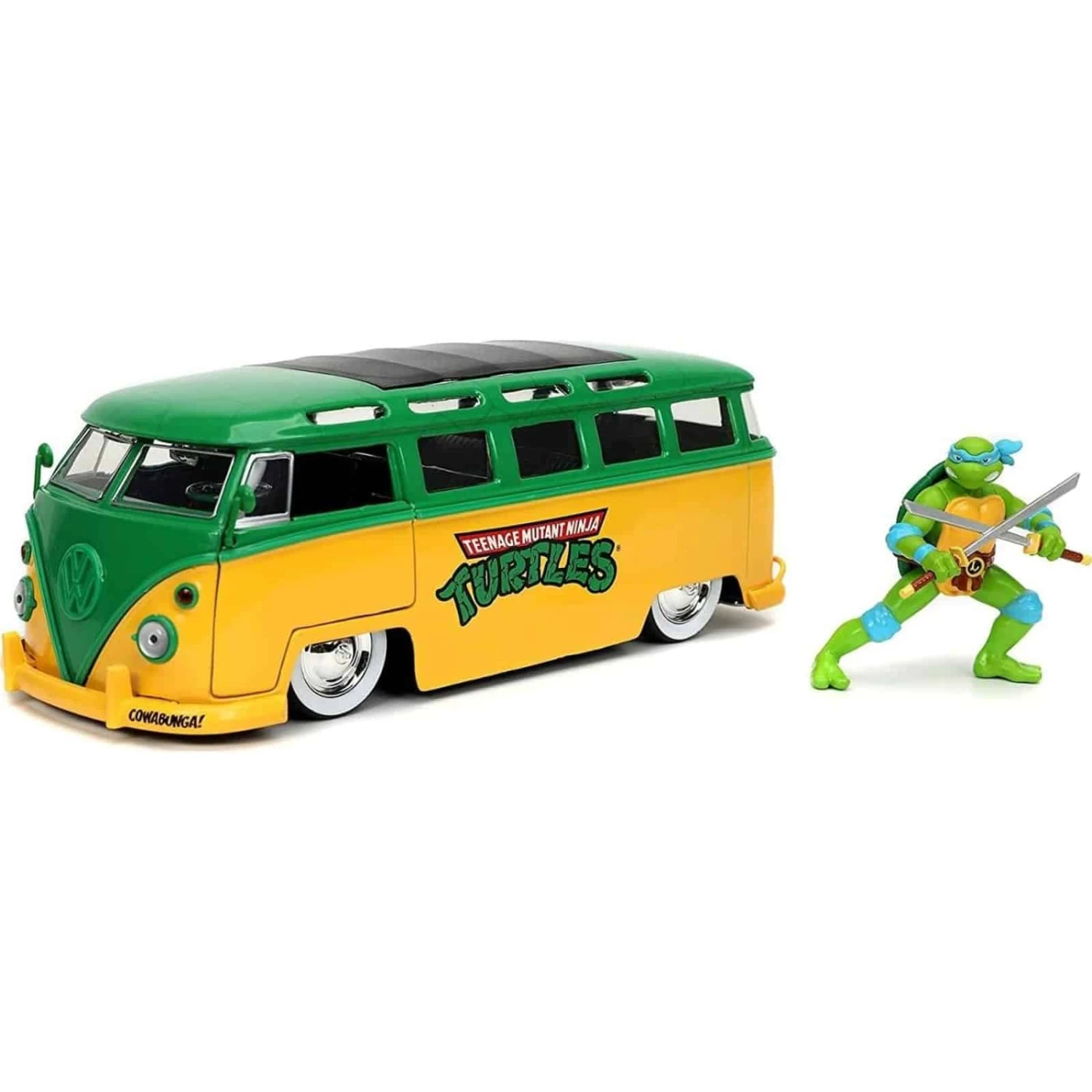 JADA LEONARDO & 1962 VOLKSWAGEN BUS TMNT 1/24 3 JADA LEONARDO & 1962 VOLKSWAGEN BUS TMNT 1/24