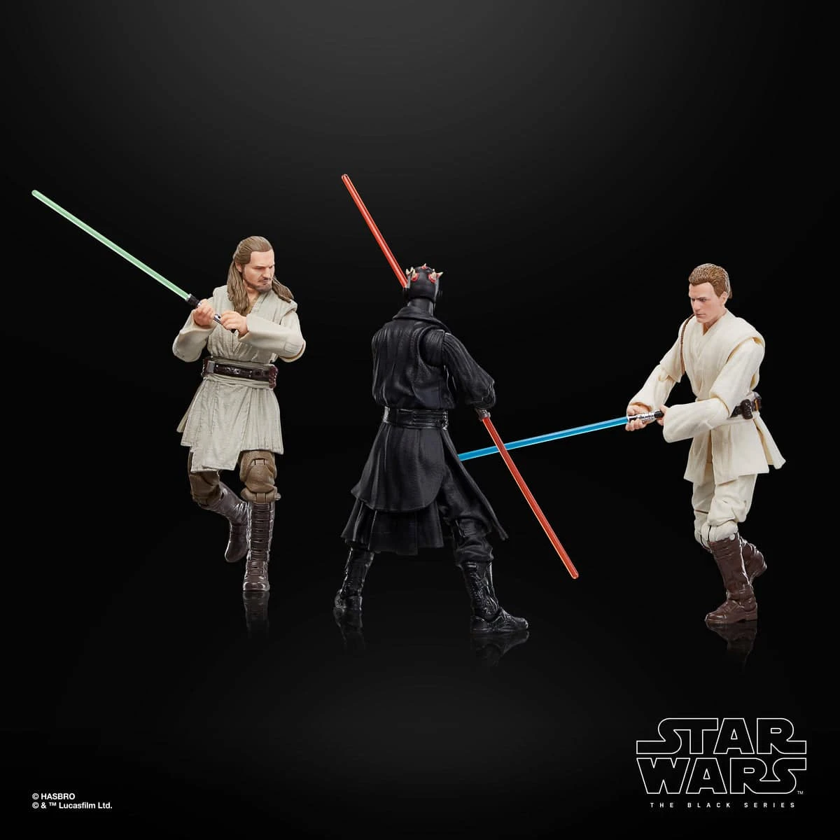 Hasbro QUI-GON JINN, DARTH MAUL, OBI-WAN KENOBI BLACK SERIES STAR WARS THE PHANTOM MENACE 3 Hasbro QUI-GON JINN, DARTH MAUL, OBI-WAN KENOBI BLACK SERIES STAR WARS THE PHANTOM MENACE - Imagen 2