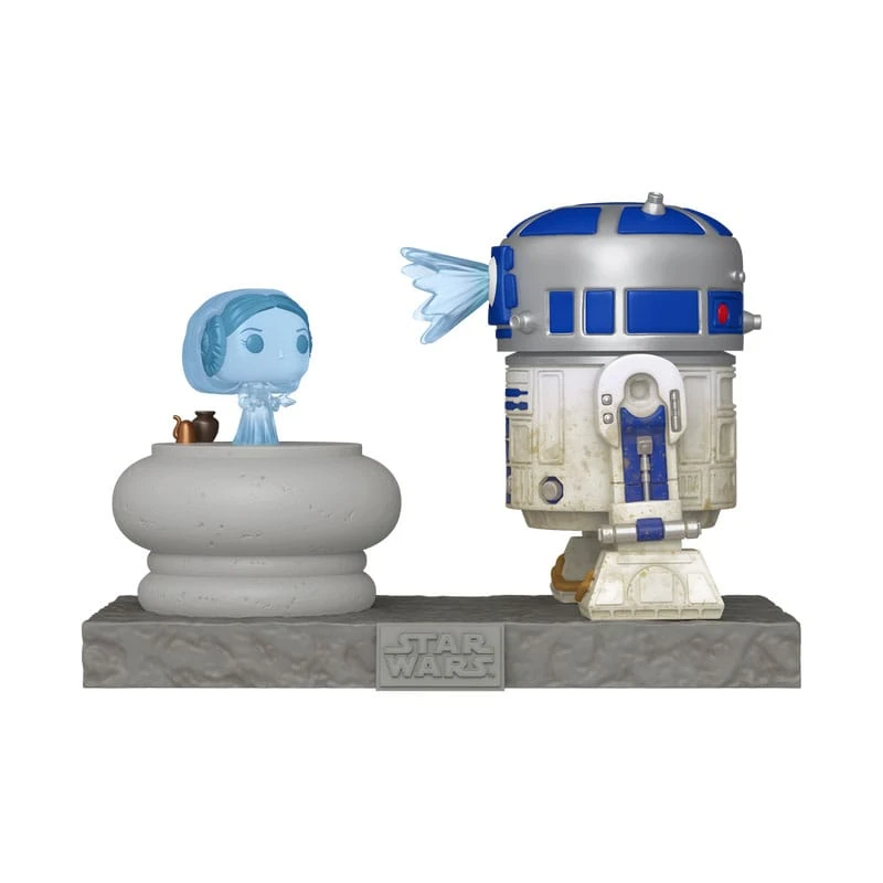 R2D2 AND PRINCESS LEIA HOLOGRAM FUNKO POP 3 R2D2 AND PRINCESS LEIA HOLOGRAM FUNKO POP