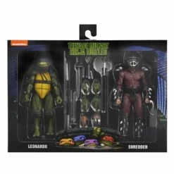 NECA ROOF TOP BATTLE SHREDDER VS LEO TEENAGE MUTANT NINJA TURTLES 1990 MOVIE