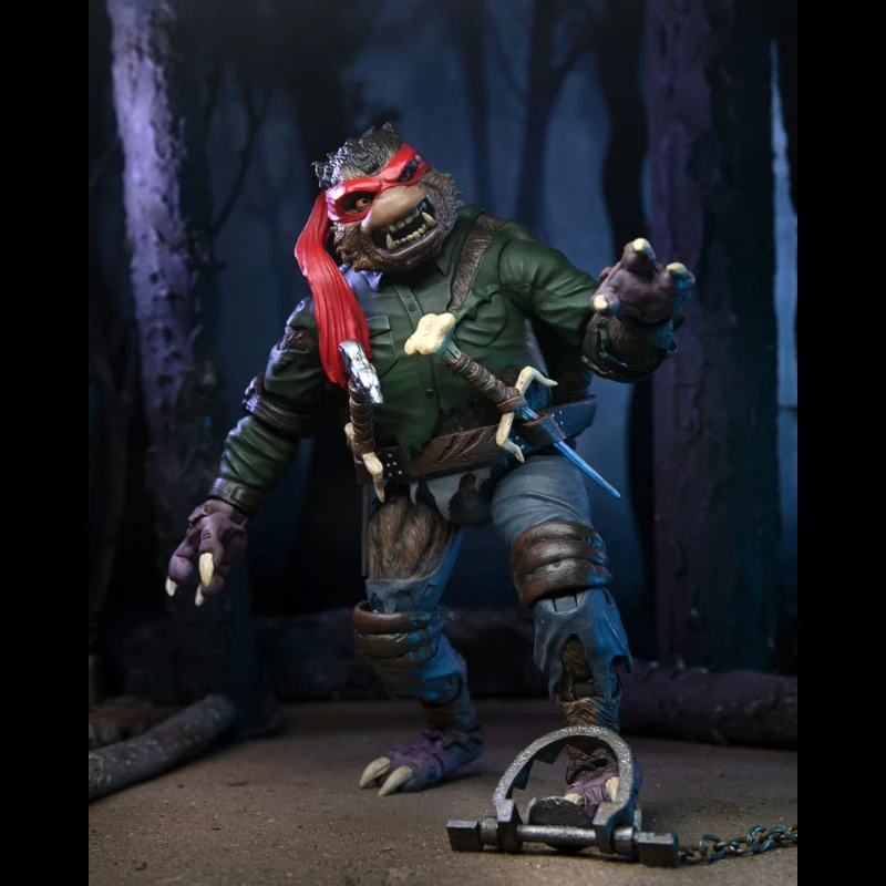 NECA RAPHAEL AS THE WOLFMAN UNIVERSAL MONSTERS X TMNT 6 NECA RAPHAEL AS THE WOLFMAN UNIVERSAL MONSTERS X TMNT - Imagen 4